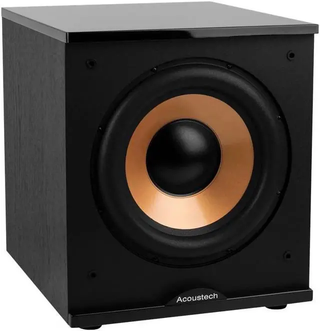 Alt view image 12 of 12 - BIC America H-100II 500-Watt Acoustech 12 Front-Firing Powered Subwoofer with Black Lacquer Top