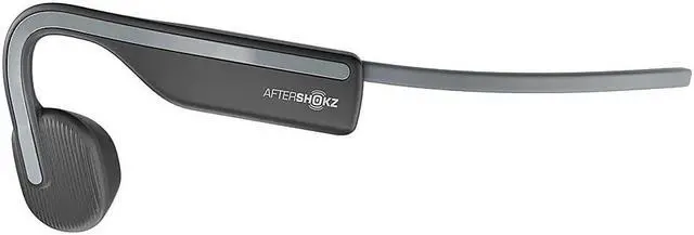 Alt view image 3 of 10 - Aftershokz OpenMove Open-Ear Wireless Headphones (Slate Grey)