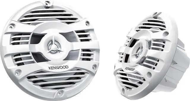 Alt view image 2 of 8 - Kenwood KFC1653 6.5 inch Marine 2-Way Coaxial Speakers - White