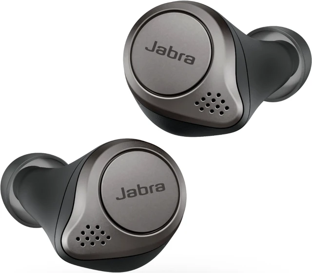 Alt view image 6 of 6 - Jabra Elite 75t Earbuds - True Wireless Earbuds with Charging Case, Titanium Black - Active Noise Cancelling Bluetooth Earbuds with a Comfortable, Secure Fit, Long Battery Life, Grea (100-99090000-02)