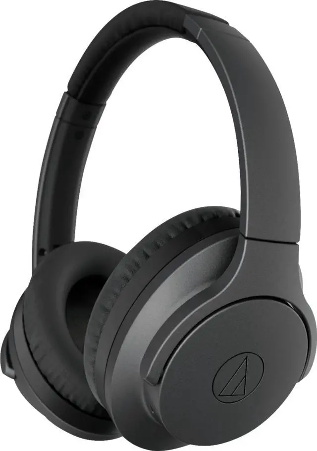 Alt view image 10 of 20 - Audio-Technica Black ATH-ANC700BTBK 3.5 mm (1/8") stereo mini-plug, L-shaped Connector QuietPoint Wireless Active Noise-Cancelling Headphones