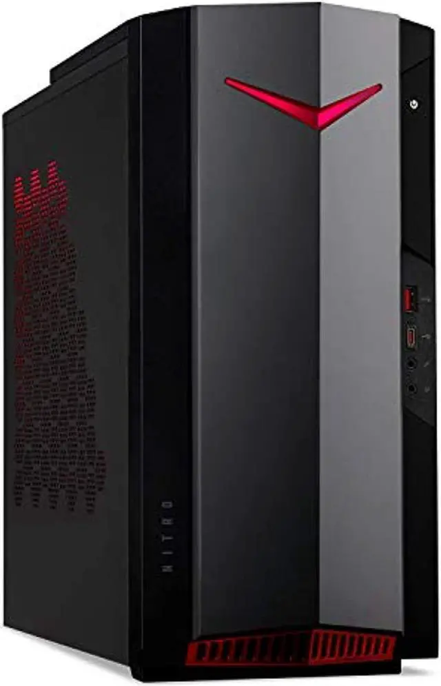 Alt view image 3 of 5 - Acer Nitro 50 Gaming Desktop, 10th Gen Intel Core i5-10400F 6-Core Processor, GeForce GTX 1650, 8GB DDR4, 512GB NVMe M.2 SSD, Intel WiFi 6, Keyboard and Mouse, N50-610-UR14 (DG.E26AA.001)