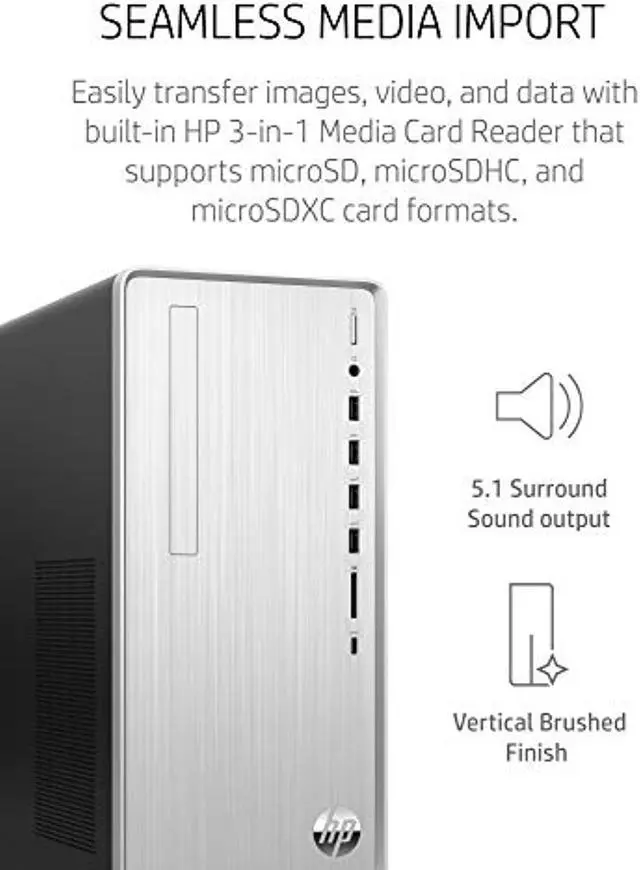 Alt view image 5 of 7 - HP Pavilion Desktop PC, AMD Ryzen 5 4600G Processor 6-core with Radeon Graphics, 12 GB DDR4-3200 SDRAM, 512 GB HD - Windows 10 Home, Multi-Display Capable, 5.1 Surround Sound (TP01-1140) (1J7L8AA#ABA)