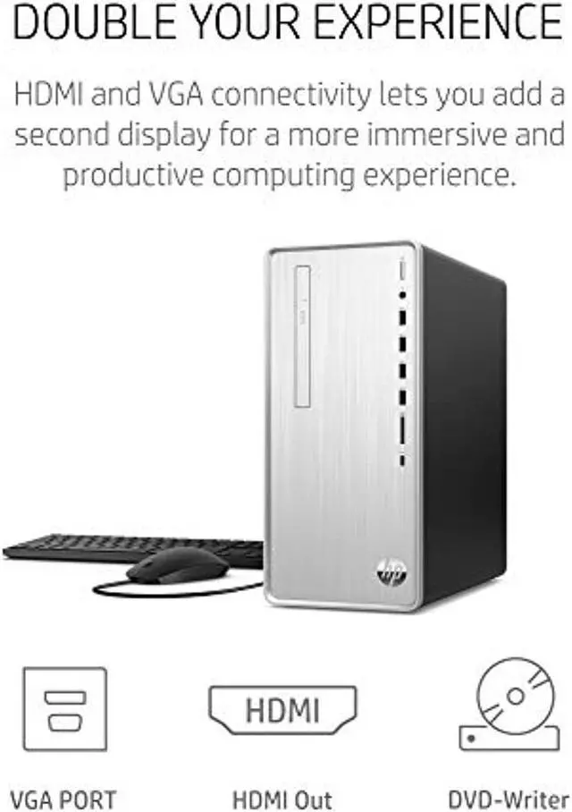 Alt view image 4 of 7 - HP Pavilion Desktop PC, AMD Ryzen 5 4600G Processor 6-core with Radeon Graphics, 12 GB DDR4-3200 SDRAM, 512 GB HD - Windows 10 Home, Multi-Display Capable, 5.1 Surround Sound (TP01-1140) (1J7L8AA#ABA)