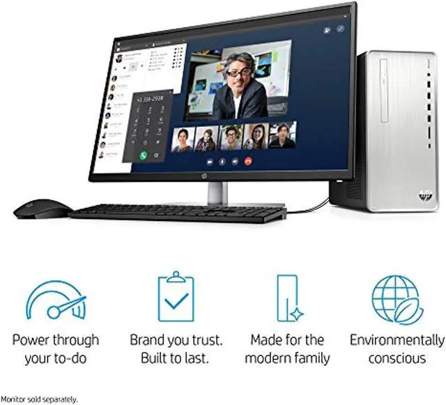 Alt view image 2 of 5 - HP Pavilion Desktop, 10th Gen Intel Core i3-10100 Processor, 8 GB RAM, 512 GB SSD, Windows 10 Home (TP01-1030, Silver) (13Z04AA#ABA)