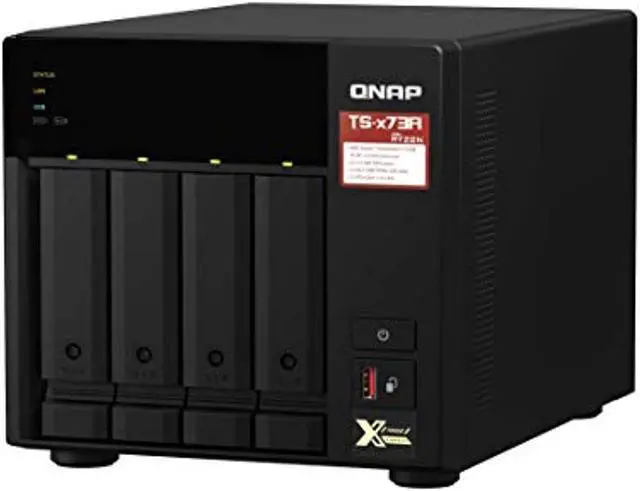 Alt view image 4 of 5 - QNAP TS-473A-8G-US 4 Bay High-Speed Desktop NAS with AMD Ryzen 4-core CPU, 8GB DDR4 Memory and 2.5GbE (2.5G/1G/100M) Network Connectivity (Diskless) (TS-473A-8G)
