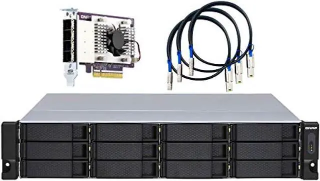 Main image of QNAP TL-R1200S-RP 12 Bay 2U Rackmount SATA 6Gbps JBOD Storage Enclosure with Redundant Power Supply. PCIe SATA Interface Card (QXP-1600eS) Included (TL-R1200S-RP)