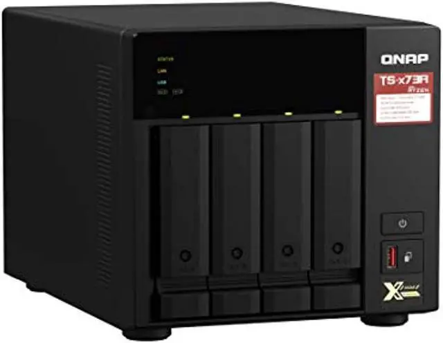 Alt view image 2 of 5 - QNAP TS-473A-8G-US 4 Bay High-Speed Desktop NAS with AMD Ryzen 4-core CPU, 8GB DDR4 Memory and 2.5GbE (2.5G/1G/100M) Network Connectivity (Diskless) (TS-473A-8G)
