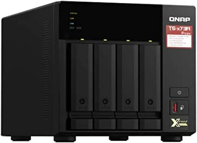 Alt view image 3 of 5 - QNAP TS-473A-8G-US 4 Bay High-Speed Desktop NAS with AMD Ryzen 4-core CPU, 8GB DDR4 Memory and 2.5GbE (2.5G/1G/100M) Network Connectivity (Diskless) (TS-473A-8G)