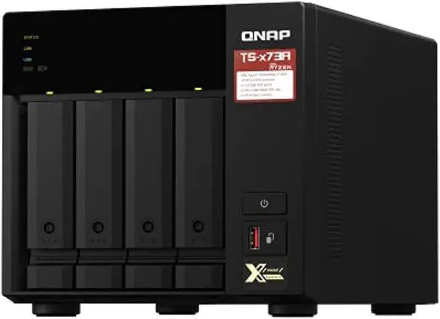 Alt view image 5 of 5 - QNAP TS-473A-8G-US 4 Bay High-Speed Desktop NAS with AMD Ryzen 4-core CPU, 8GB DDR4 Memory and 2.5GbE (2.5G/1G/100M) Network Connectivity (Diskless) (TS-473A-8G)