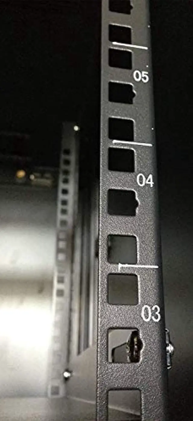 Alt view image 5 of 5 - Sysracks - Server Rack - Wall Cabinet - 6 U Wall Mount Rack Enclosure with Fans - Audio Rack - Network Rack - 24 Inch Depth AV Cabinet - Feet - PDU - Shelf - Locking Cabinet - Black