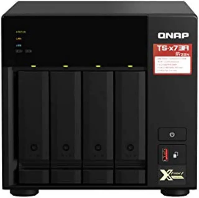Main image of QNAP TS-473A-8G-US 4 Bay High-Speed Desktop NAS with AMD Ryzen 4-core CPU, 8GB DDR4 Memory and 2.5GbE (2.5G/1G/100M) Network Connectivity (Diskless) (TS-473A-8G)