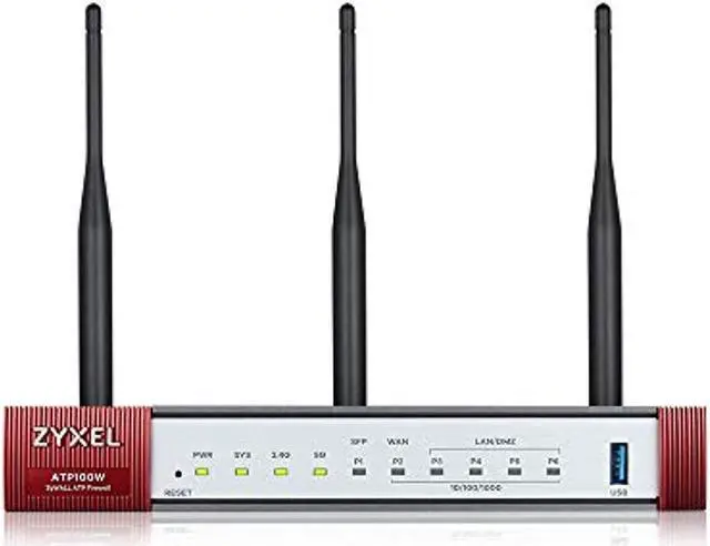 Alt view image 3 of 5 - Zyxel ZyWALL 1 Gbps Wireless AC, Advanced Threat Protection Firewall, Next Generation Firewall Bundled with 1-Year Security License Services [ATP100W] (ATP100W)