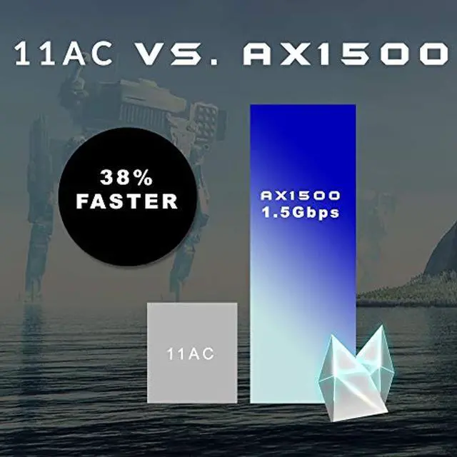 Alt view image 2 of 5 - D-Link EXO WiFi 6 Router AX1500 MU-MIMO Voice Control Dual Band Gigabit Gaming Internet Network High Speed Performance WP3 (DIR-X1560-US), Black (DIR-X1560-US)