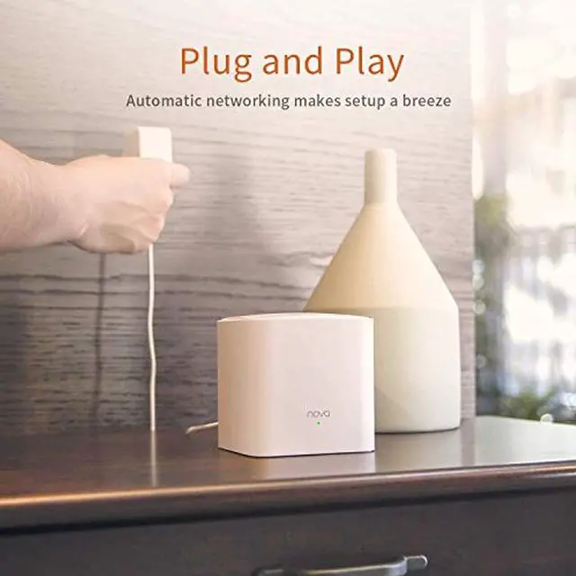 Alt view image 5 of 5 - Tenda Nova MW5G Whole Home Mesh WiFi System - Dual Band Gigabit AC1200 Router Replacement for SmartHome,Works with  Alexa for 3500 sq.ft Coverage (3 Pack) (MW5G3PK)