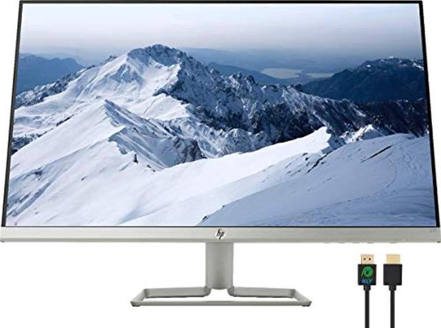 2021 Newest HP 32f 31.5 Inch FHD 1080p IPS LED Monitor, HDMI and VGA Ports,  (Silver and Black) + Nly 4K HDMI Cable Bundle 