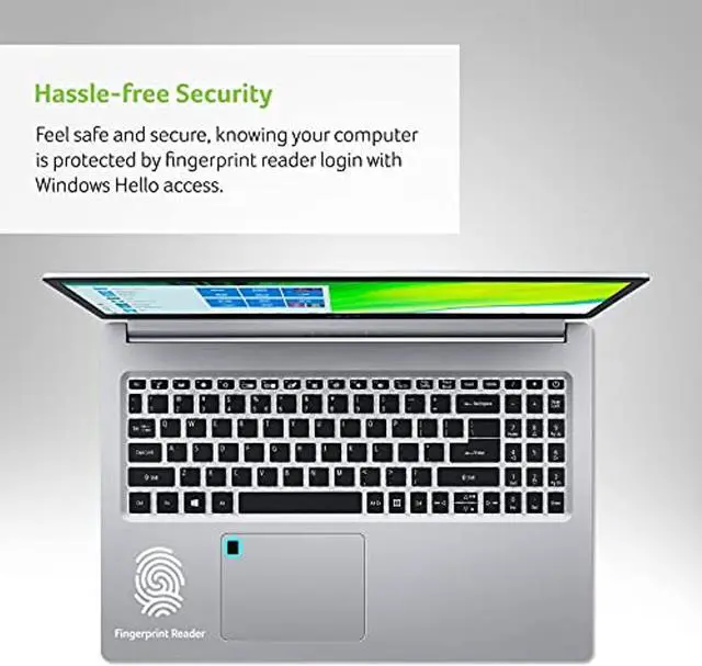 Alt view image 3 of 5 - Acer Aspire 5 A515-46-R14K Slim Laptop | 15.6" Full HD IPS | AMD Ryzen 3 3350U Quad-Core Mobile Processor | 4GB DDR4 | 128GB NVMe SSD | WiFi 6 | Backlit KB |  Alexa | Windows 10 Home (S (A515-46-R14K)