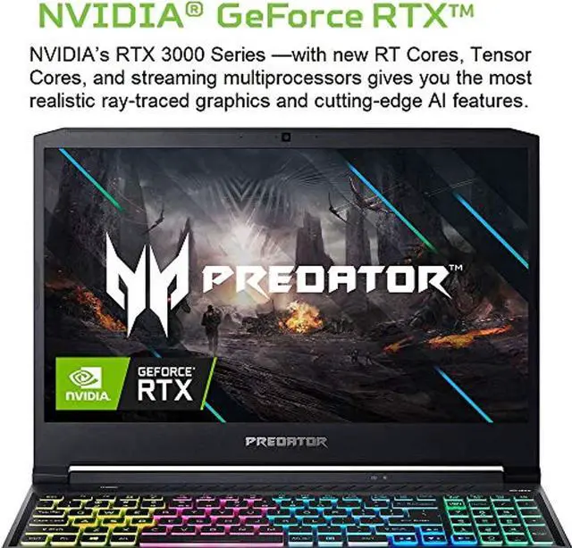 Alt view image 3 of 5 - Acer Predator Helios 300 Gaming Laptop, Intel i7-10750H, NVIDIA GeForce RTX 3060 Laptop GPU, 15.6" Full HD 144Hz 3ms IPS Display, 16GB DDR4, 512GB NVMe SSD, WiFi 6, RGB Keyboard, PH315 (PH315-53-71HN)