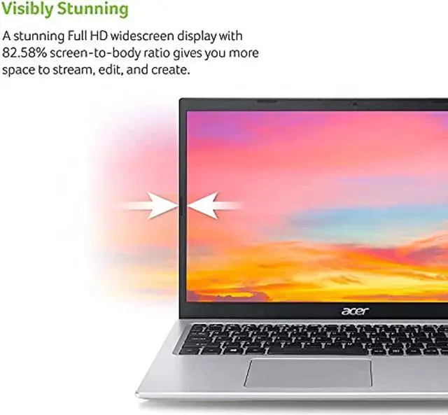 Alt view image 5 of 5 - Newest Acer Aspire 5 Slim Laptop, 15.6" FHD LED Display, 11th Gen Intel Core i3-1115G4 Processor, 8 GB DDR4 RAM, 256 GB SSD, WiFi 6,  Alexa, Windows10 Home in S Mode (Renewed)