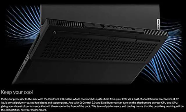 Alt view image 2 of 5 - Lenovo Legion 5i Gaming Laptop with 17.3" FHD 144Hz Display, GeForce RTX 2060 6GB GDDR6, Intel 6 Core i7-10750H Processor up 5.0GHz, 1TB SSD and 1TB HDD, 16GB DDR4, Backlit Keyboard, and  (81Y8002PUS)