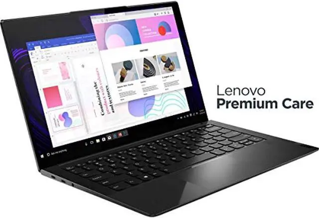 Main image of Lenovo IdeaPad Slim 9 14" 4K UHD Touchscreen Notebook Computer, Intel Core i7-1165G7 2.80GHz, 16GB RAM, 512GB SSD, Windows 10 Pro, Shadow Black (82D2000BUS)