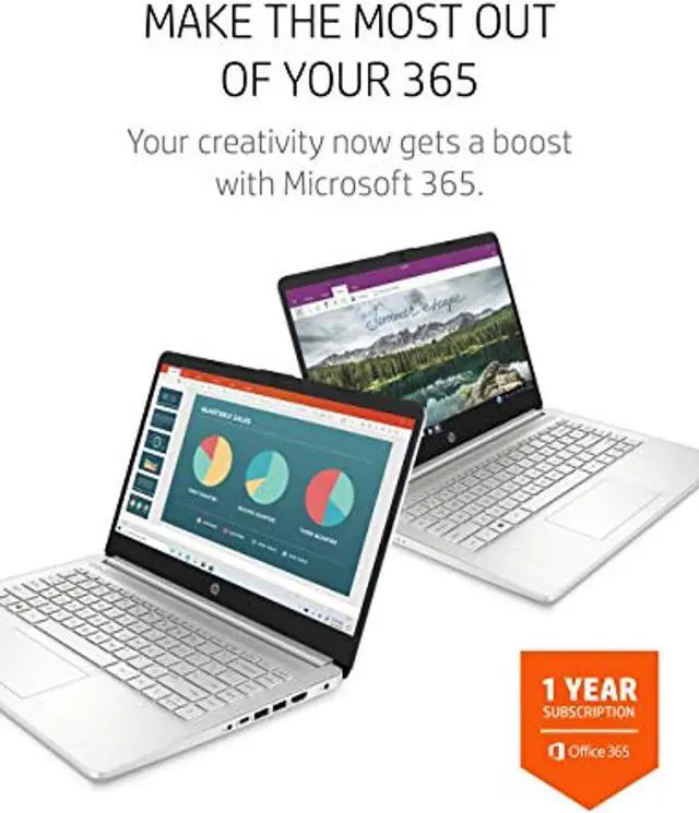 Alt view image 5 of 5 - HP 14 Laptop, AMD 3020e, 4 GB RAM, 64 GB eMMC Storage, 14-inch HD Touchscreen, Windows 10 Home in S Mode, Long Battery Life, Microsoft 365, (14-fq0080nr, 2020) (26Z02UA#ABA)