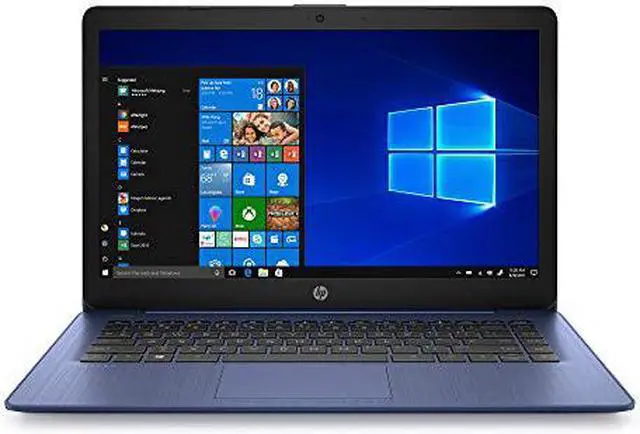 Main image of HP Stream 14" HD Laptop PC, Intel Celeron N4000, 4 GB RAM, 64 GB eMMC, Windows 10 S, Blue