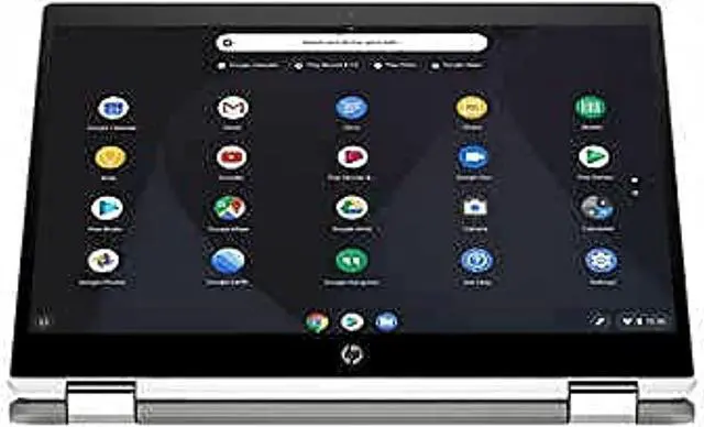 Alt view image 2 of 7 - HP Chromebook X360 14-inch Touchscreen 64GB eMMC Celeron N4020 (4GB Memory, Memory Card Reader, Chrome OS) White/ Mineral Silver, 14b-ca0645cl (14b-ca0645cl)