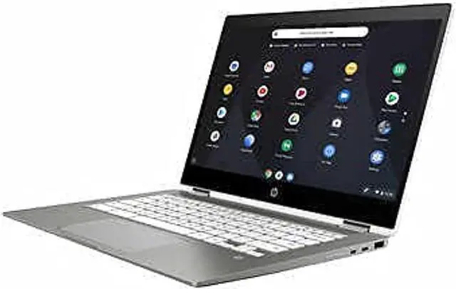 Alt view image 3 of 7 - HP Chromebook X360 14-inch Touchscreen 64GB eMMC Celeron N4020 (4GB Memory, Memory Card Reader, Chrome OS) White/ Mineral Silver, 14b-ca0645cl (14b-ca0645cl)