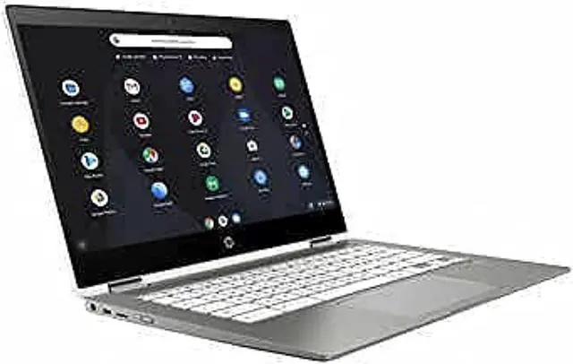 Alt view image 4 of 7 - HP Chromebook X360 14-inch Touchscreen 64GB eMMC Celeron N4020 (4GB Memory, Memory Card Reader, Chrome OS) White/ Mineral Silver, 14b-ca0645cl (14b-ca0645cl)