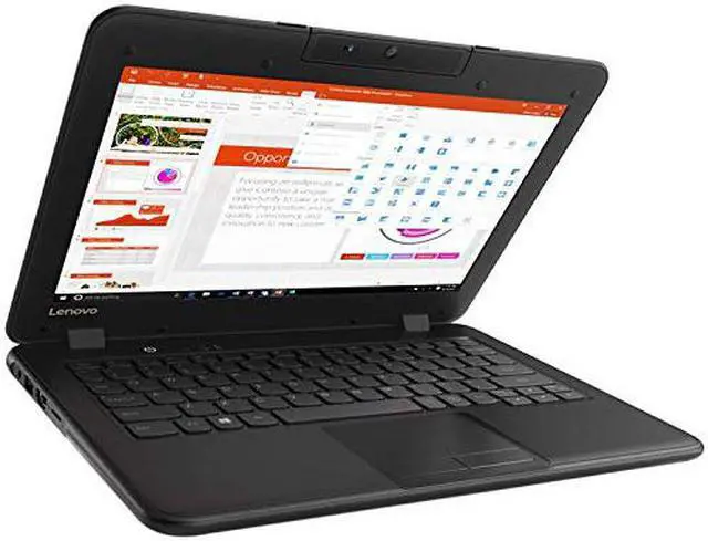 Main image of Lenovo 300e Chromebook 2nd Gen 82CE0007US 11.6" Touchscreen 2 in 1 Chromebook - HD - 1366 x 768 - AMD A-Series A4-9120C Dual-core (2 Core) 1.60 GHz - 4 GB RAM - 32 GB Flash Memory - Black (82CE0007US)