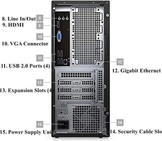 Alt view image 4 of 5 - 2020 Latest Dell Vostro 3670 3000 Premium Desktop Computer 9th Gen Intel Eight Core i7-9700 Processor up to 4.7GHz 16GB DDR4 512GB SSD 1TB HDD DVD USB 3.0 WiFi HDMI Bluetooth 4.0 Win 10