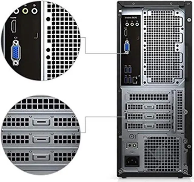 Alt view image 5 of 5 - 2020 Latest Dell Vostro 3670 3000 Premium Desktop Computer 9th Gen Intel Eight Core i7-9700 Processor up to 4.7GHz 16GB DDR4 512GB SSD 1TB HDD DVD USB 3.0 WiFi HDMI Bluetooth 4.0 Win 10