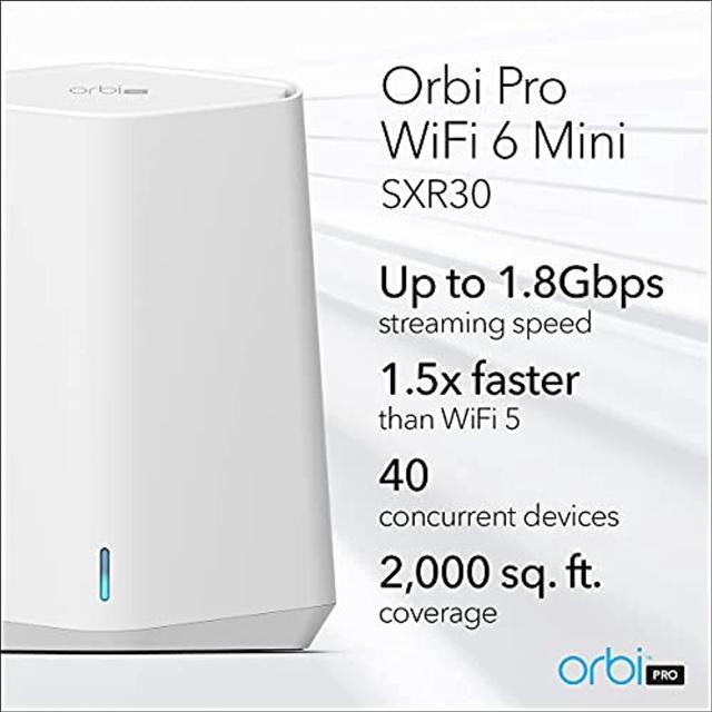 NETGEAR Orbi Pro WiFi 6 Mini Router for Home or Office (SXR30) | 4