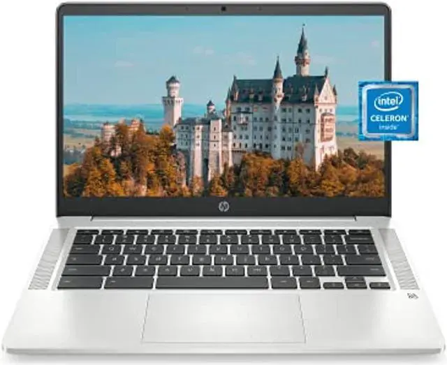 Main image of HP Chromebook 14 Laptop, Intel Celeron N4020, 4 GB RAM, 32 GB eMMC, 14? HD Micro-Edge Display, Chrome OS, Thin  and  Portable, 4K Graphics, Backlit Ash Gray Keyboard (14a-na0024nr, 2021 (14a-na0024nr)