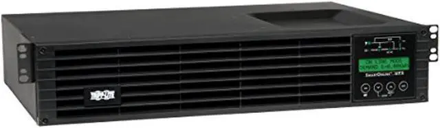 Main image of Tripp Lite 1500VA Smart Online UPS Back Up, 1300W Double-Conversion, Extended Run Option, 2U Rackmount, LCD, USB, DB9, 2 Year Warranty  and  $250,000 Insurance (SU1500RTXLCD2U),Black (SU1500RTXLCD2U)
