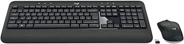 Alt view image 2 of 5 - Logitech MK540 Advanced Wireless Keyboard with Wireless Mouse Combo - Full Size Keyboard and Mouse, Long Battery Life, Caps Lock Indicator Light, Hot Keys, Secure 2.4GHz Connectivity (MK540)