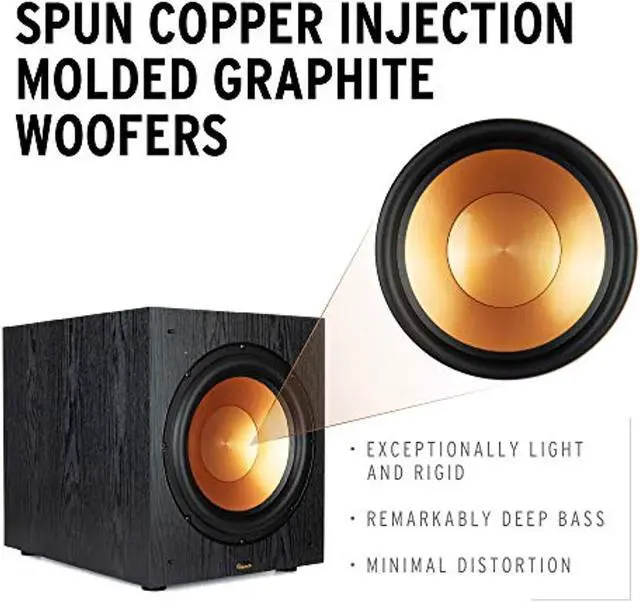 Alt view image 2 of 5 - Klipsch Synergy Black Label Sub-120 12? Front-Firing Subwoofer with 200 Watts of continuous power, 400 watts of Dynamic Power, and Digital Amplifier for Powerful Home Theater Bass in Blac (eggreh-355)