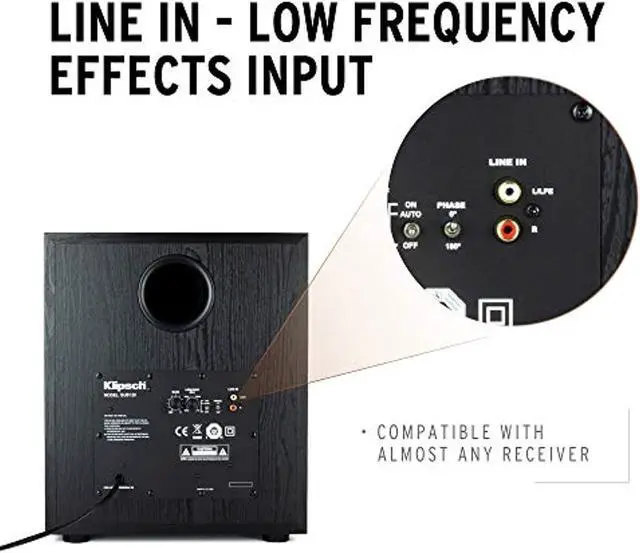 Alt view image 4 of 5 - Klipsch Synergy Black Label Sub-120 12? Front-Firing Subwoofer with 200 Watts of continuous power, 400 watts of Dynamic Power, and Digital Amplifier for Powerful Home Theater Bass in Blac (eggreh-355)