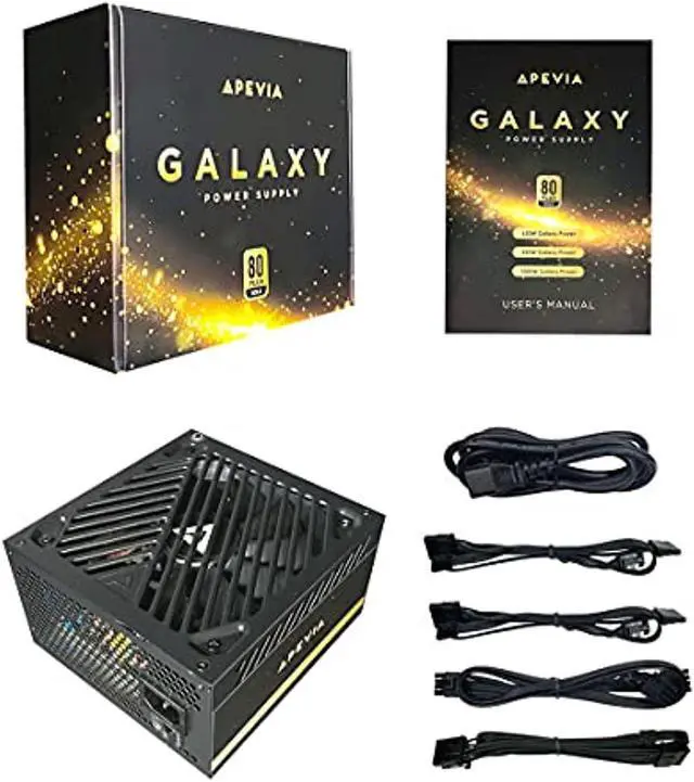 Alt view image 4 of 5 - Apevia ATX-GX850W Galaxy 850W 80+ Gold Certified Active PFC ATX Semi-Modular Gaming Power Supply (ATX-GX850W)