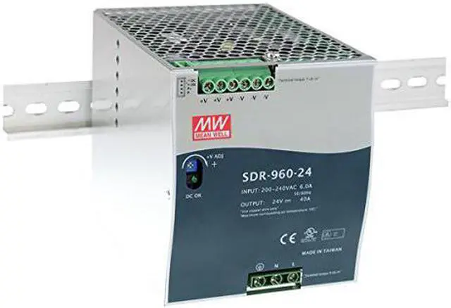 Main image of MW Mean Well SDR-960-48 48V 20A 960W Single Output Industrial DIN Rail with PFC Function Power Supply