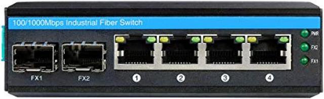 Industrial 4-Port Gigabit Ethernet PoE+ Switch with 2 SFP Ports