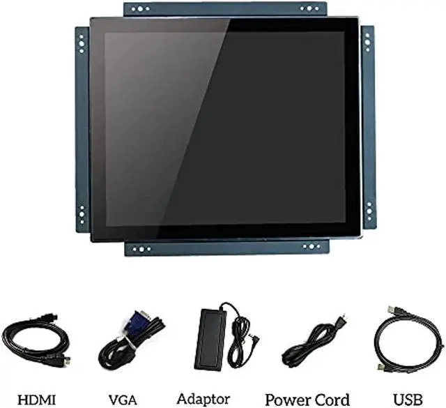 Alt view image 12 of 12 - 17 Inch Open Frame Design Touch Screen Monitor Display with VESA & Rear Mounting Bracket for Kiosk Industrial Automation POS Retail Self-Service