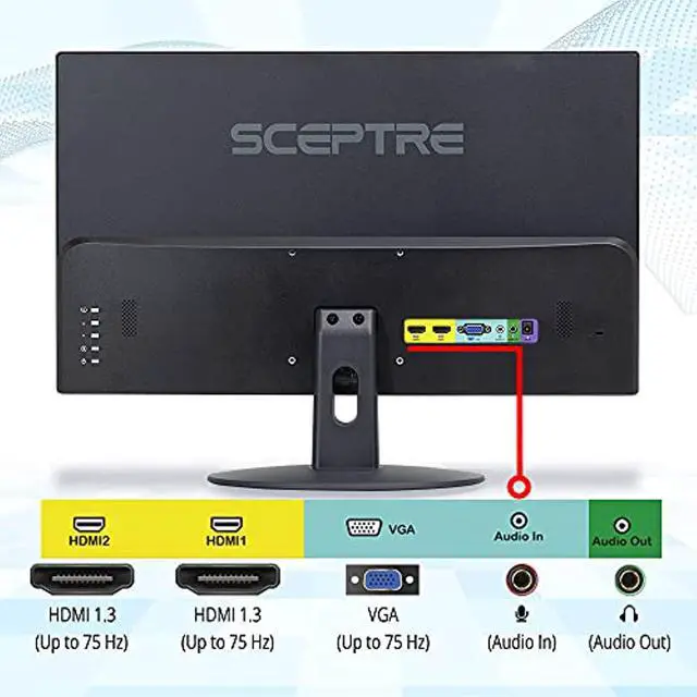 Alt view image 3 of 11 - SCEPTRE E229W-19203RT 22" (1600x900) 75Hz 1ms IPS Monitor, Black