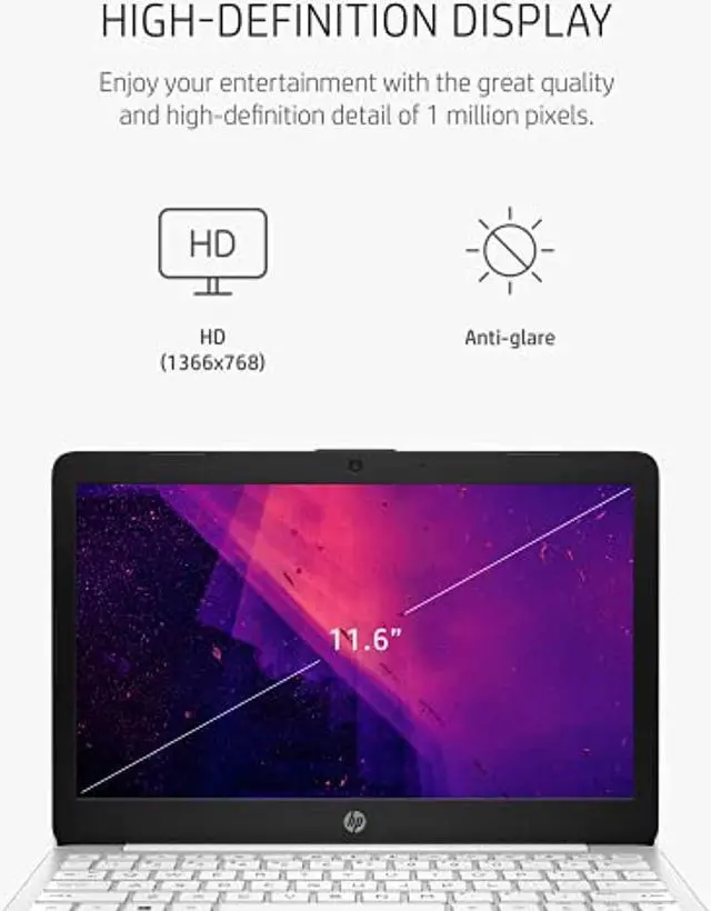 Alt view image 4 of 5 - HP Stream 11 Laptop, Intel Celeron N4020, 4 GB RAM, 64 GB Storage, 11.6? HD Anti-Glare Display, Windows 11, Long Battery Life, Thin  and  Portable, Includes Microsoft 365 (11-ak0040nr, 2 (11-ak0040nr)