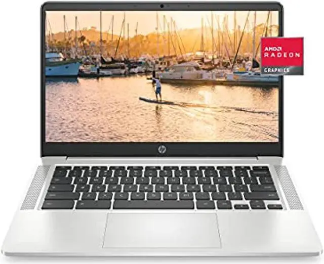Main image of HP Chromebook 14a Laptop, AMD 3015Ce Processor, 4 GB RAM, 32 GB eMMC Storage, 14-inch Micro-Edge HD Display, Google Chrome OS, Anti-glare Screen, Long-Battery Life (14a-nd0010nr, 2021,  (14a-nd0010nr)