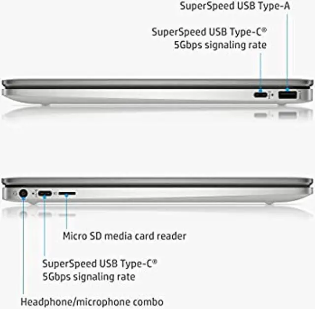 Alt view image 5 of 5 - HP Chromebook 14a Laptop, AMD 3015Ce Processor, 4 GB RAM, 32 GB eMMC Storage, 14-inch Micro-Edge HD Display, Google Chrome OS, Anti-glare Screen, Long-Battery Life (14a-nd0010nr, 2021,  (14a-nd0010nr)
