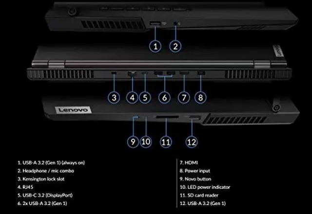 Alt view image 3 of 5 - Lenovo Legion 5i Gaming Laptop with 17.3" FHD 144Hz Display, GeForce RTX 2060 6GB GDDR6, Intel 6 Core i7-10750H Processor up 5.0GHz, 1TB SSD and 1TB HDD, 16GB DDR4, Backlit Keyboard, and  (81Y8002PUS)