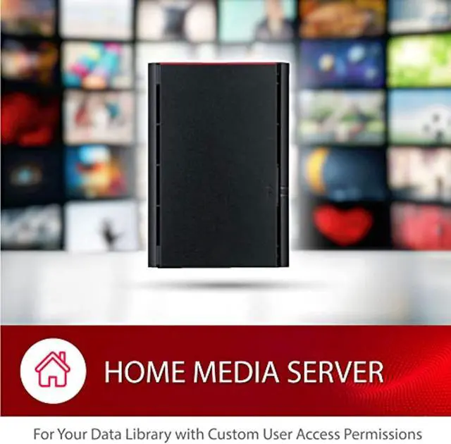 Alt view image 4 of 5 - BUFFALO LinkStation SoHo 220 2-Bay 4TB Home Office Private Cloud Data Storage with Hard Drives Included/Computer Network Attached Storage/NAS Storage/Network Storage/Media Server/File Se (LS220D0402B)