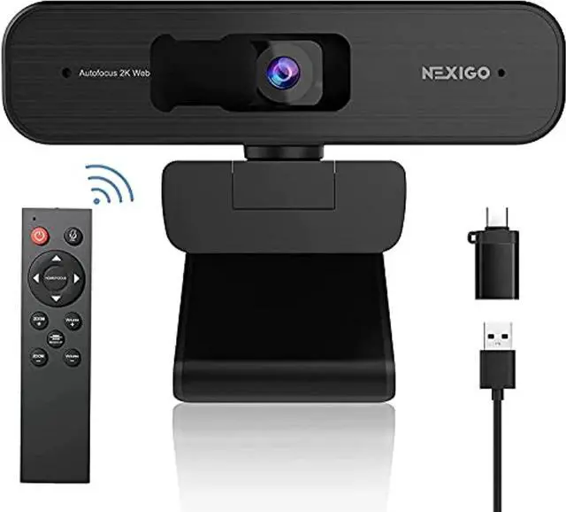 Main image of Zoom Certified, NexiGo N940P 2K Zoomable Webcam with Remote and Software Controls | Sony Starvis Sensor | 1080P@ 60FPS | 3X Zoom in | Dual Stereo Microphone, for Zoom/Skype/Teams/Webex (Bl (N940P-BLK)